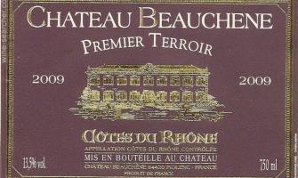Etiquette de vin château Beauchêne